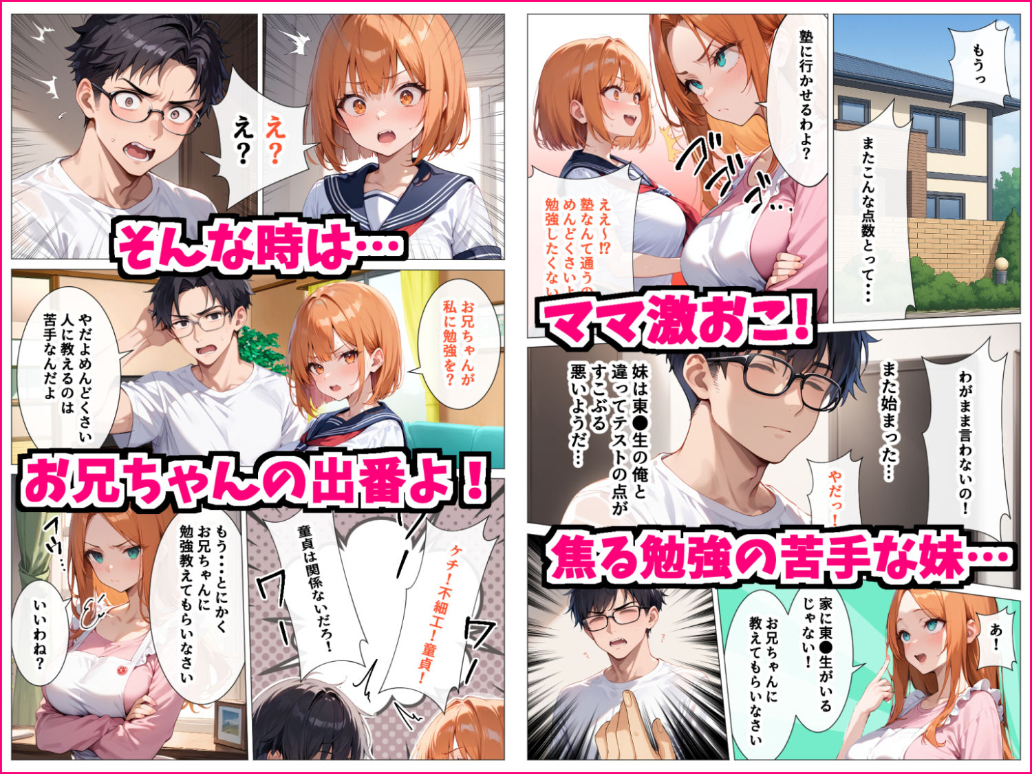 勉強の苦手な妹がエチエチだったの何度も生ハメして中出ししまくった話1