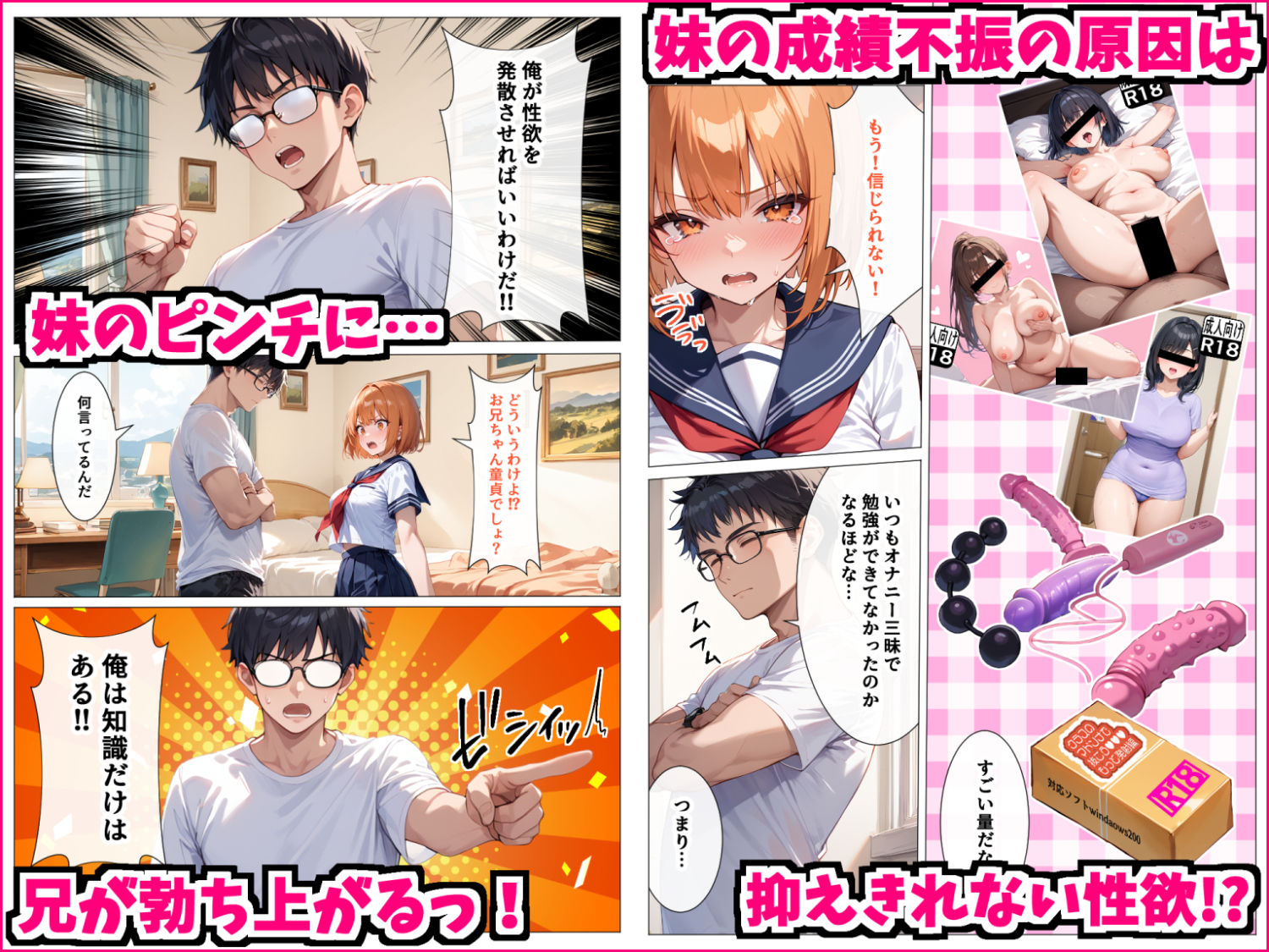 サンプル画像2:勉強の苦手な妹がエチエチだったの何度も生ハメして中出ししまくった話(デリカリカ) [d_591705]