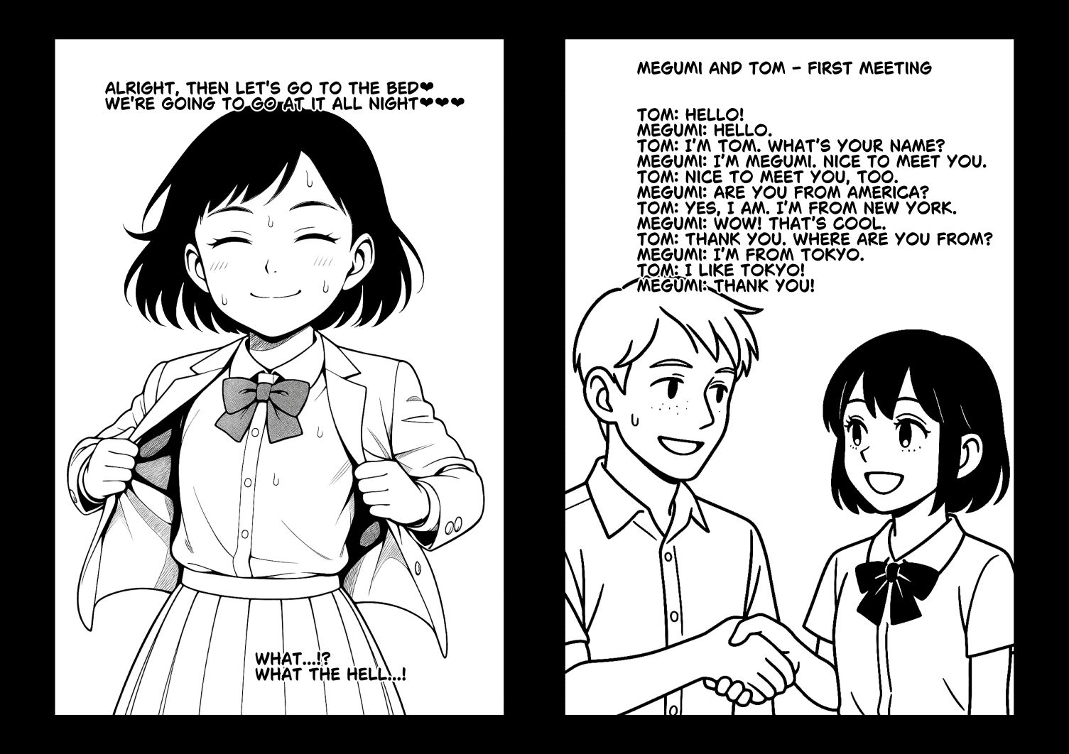 サンプル画像1:NEW HARMONY「AIで作った英語教科書の同人漫画」(悪魔がきたりて) [d_591842]