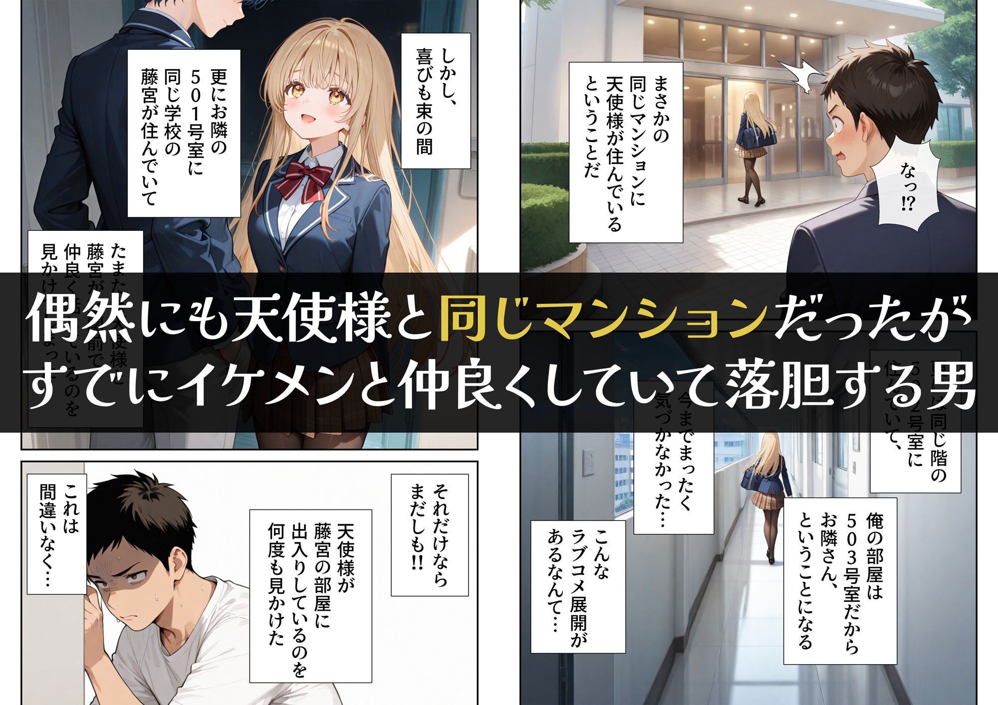 サンプル画像2:お隣の天使様を記憶操作でイケメンから寝取って堕天使にした件(ニーハイ堂) [d_592187]