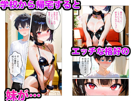 サンプル画像2:お兄ちゃん大好き妹がエッチな格好で兄チンポをご奉仕する話(かものん) [d_592737]