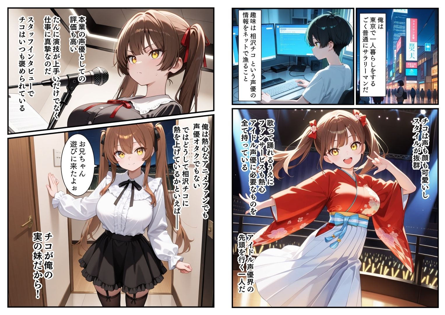 サンプル画像1:アイドル声優 処女膜から声を出すため兄とアナルH(エロ漫画専門店・南国ピンク) [d_593902]