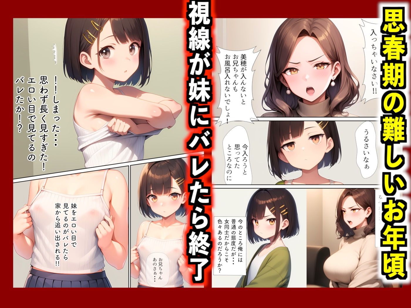 発育中の妹が一緒にお風呂に入ろうと誘ってきたが、勃起がバレてしまい人生終了...と思いきや、まさかの放尿アクメセックスに発展してしまった話 画像2