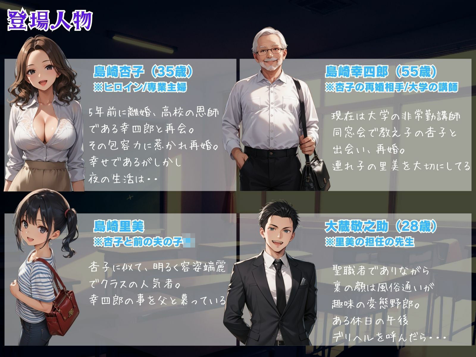 サンプル画像1:人妻通信簿 後編 〜デリヘル呼んだら生徒の母親。コスプレ露出中出し指導（調教）〜(飛龍革命) [d_595264]