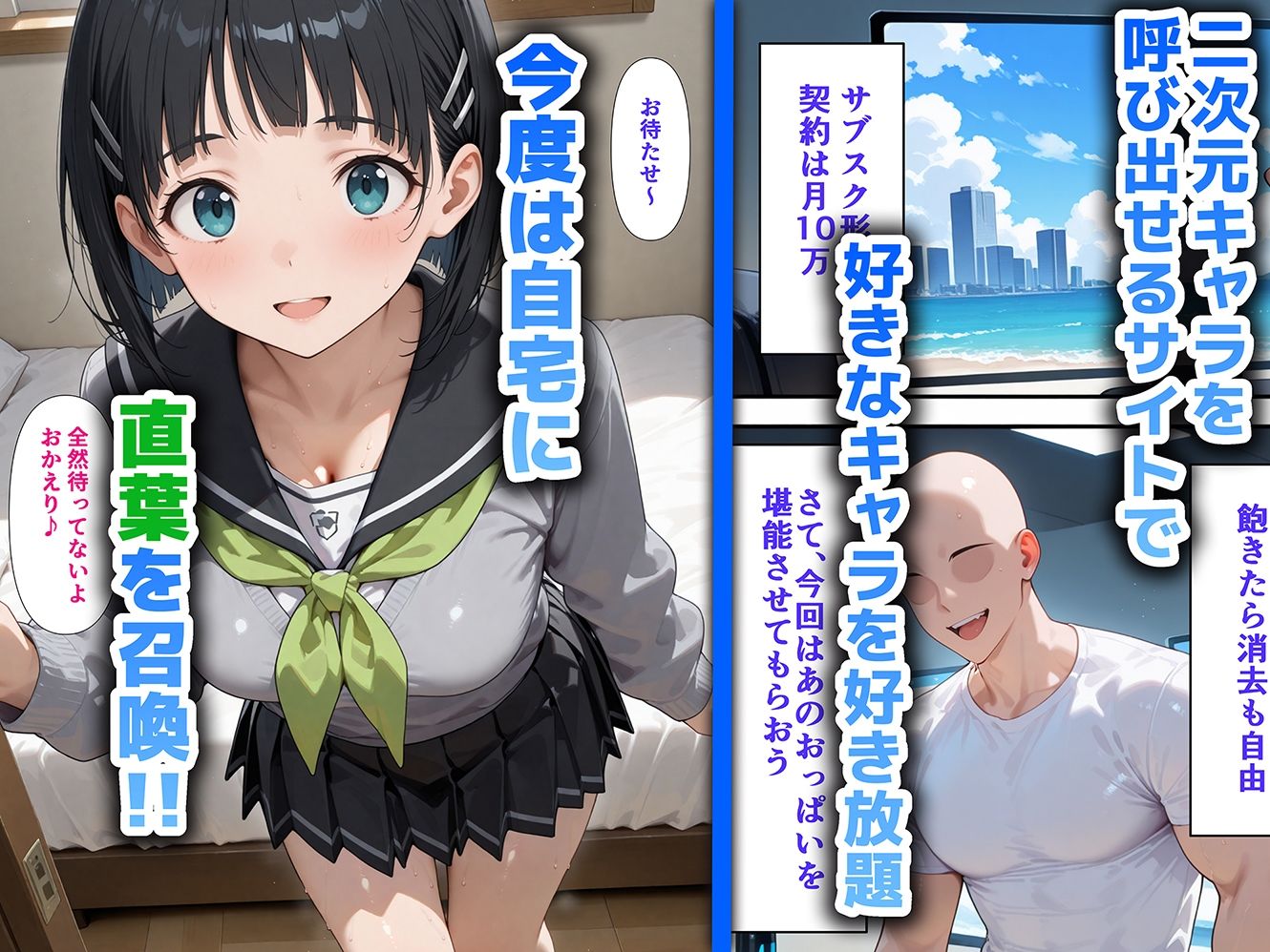 好きな二次元キャラを呼び出して好きにエッチできる裏サイト 直葉編1