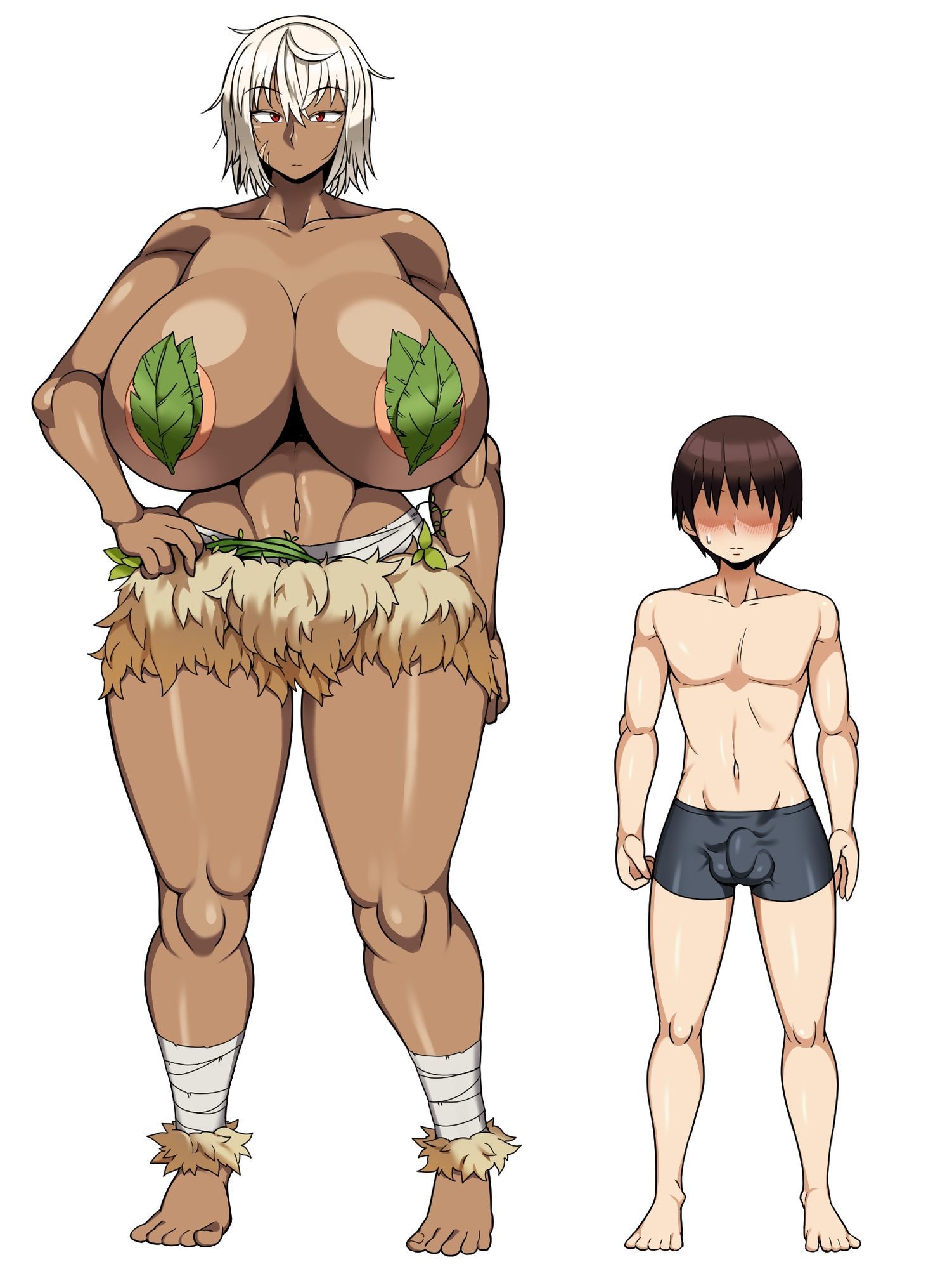 サンプル画像1:無人島でデカ尻ムチムチアマゾネスさんと汗だくSEX(クランキー屋) [d_596831]