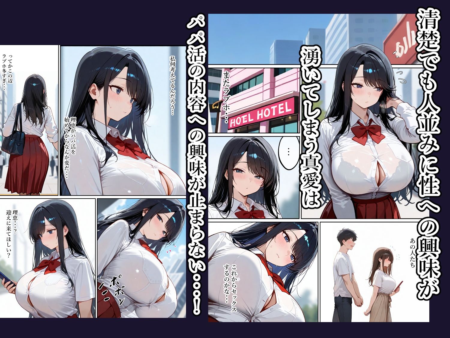 サンプル画像2:一般的パパ活事情〜大人の世界なんて知らなかった私が友達のパパを寝とっちゃう話〜(ぱるぱるむんむん) [d_596902]