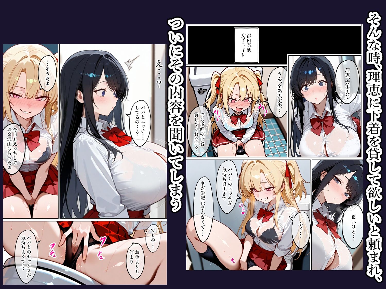 サンプル画像3:一般的パパ活事情〜大人の世界なんて知らなかった私が友達のパパを寝とっちゃう話〜(ぱるぱるむんむん) [d_596902]