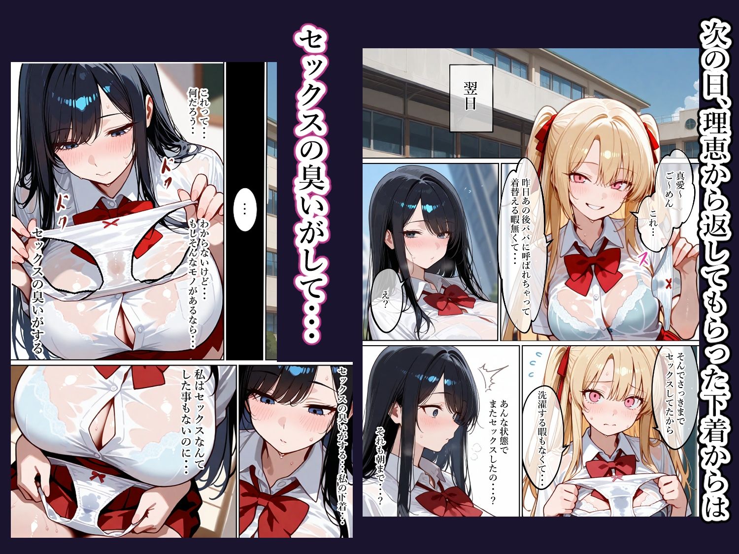 サンプル画像6:一般的パパ活事情〜大人の世界なんて知らなかった私が友達のパパを寝とっちゃう話〜(ぱるぱるむんむん) [d_596902]