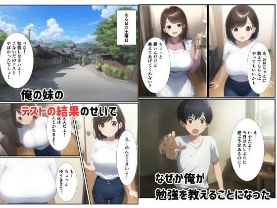 サンプル画像1:妹の勉強のお返しに中出し指導も出来ましたw(エロエロ研究会) [d_597065]