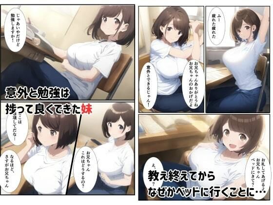 サンプル画像2:妹の勉強のお返しに中出し指導も出来ましたw(エロエロ研究会) [d_597065]