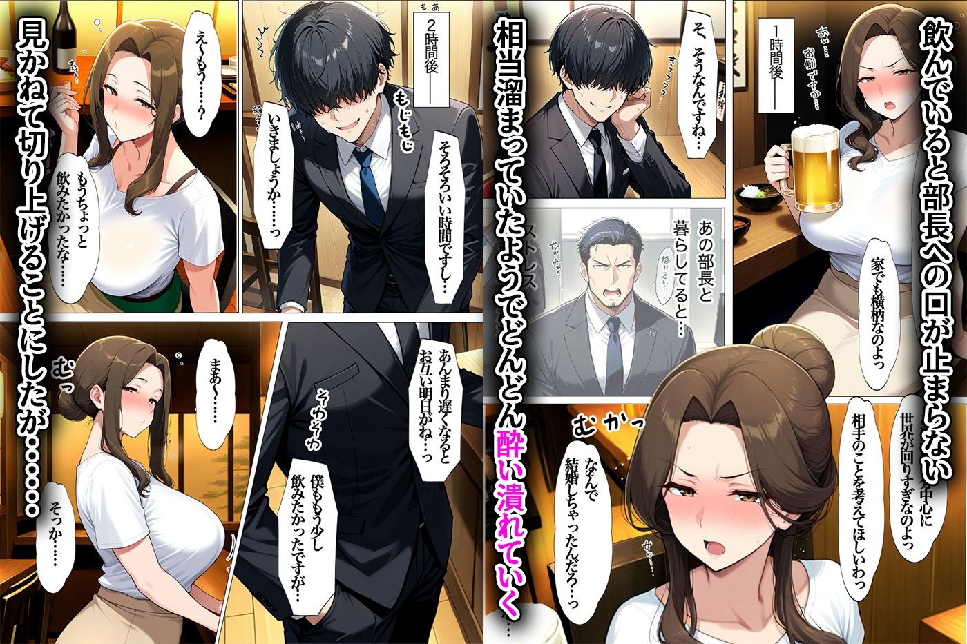 NTR好きの上司の奥さんと上司の家や会社で濃厚本気SEX 画像4