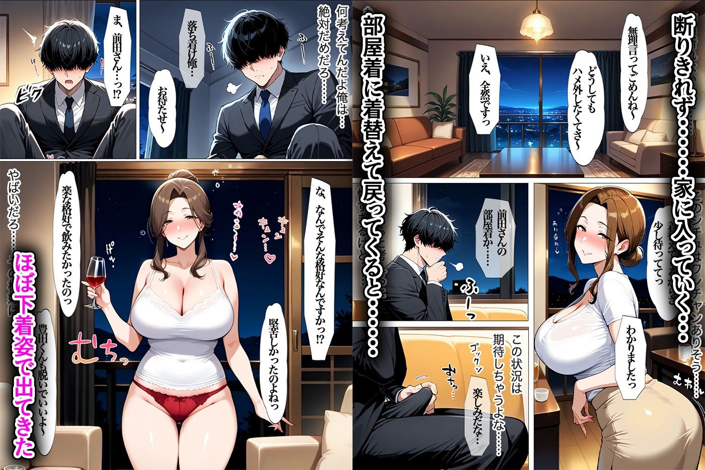 NTR好きの上司の奥さんと上司の家や会社で濃厚本気SEX 画像6