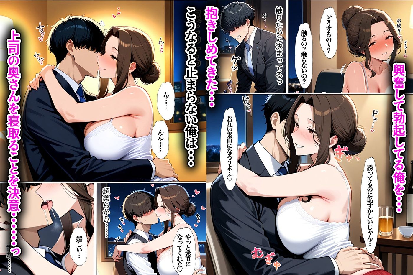 NTR好きの上司の奥さんと上司の家や会社で濃厚本気SEX 画像7
