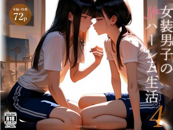 手で射精を誘おうとするが・・・・・【女装男子のJKハーレム生活4】　by　電脳戯画