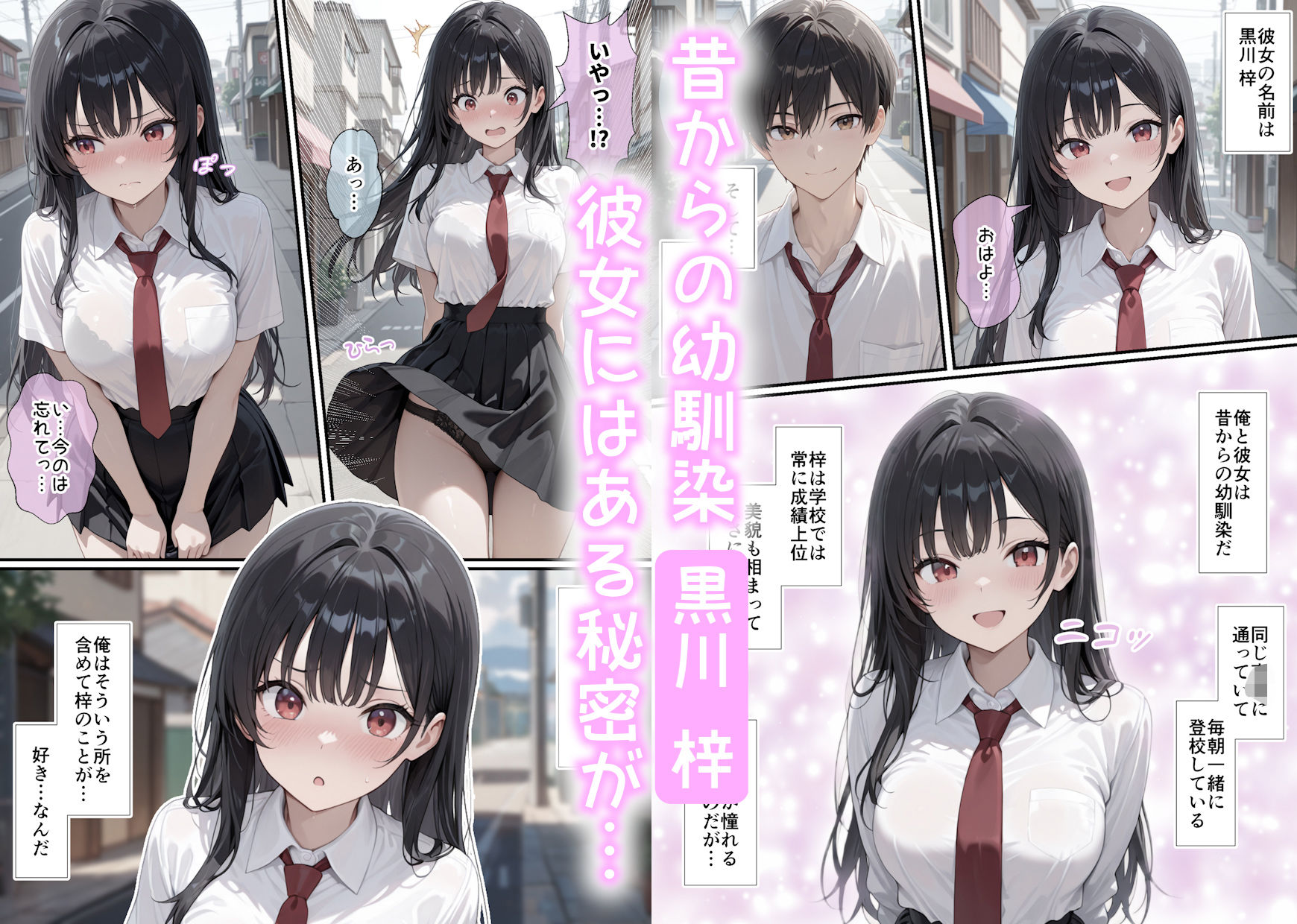 サンプル画像1:実はHな黒髪ちゃん 1〜初めての幸せH編〜(しろん) [d_598316]