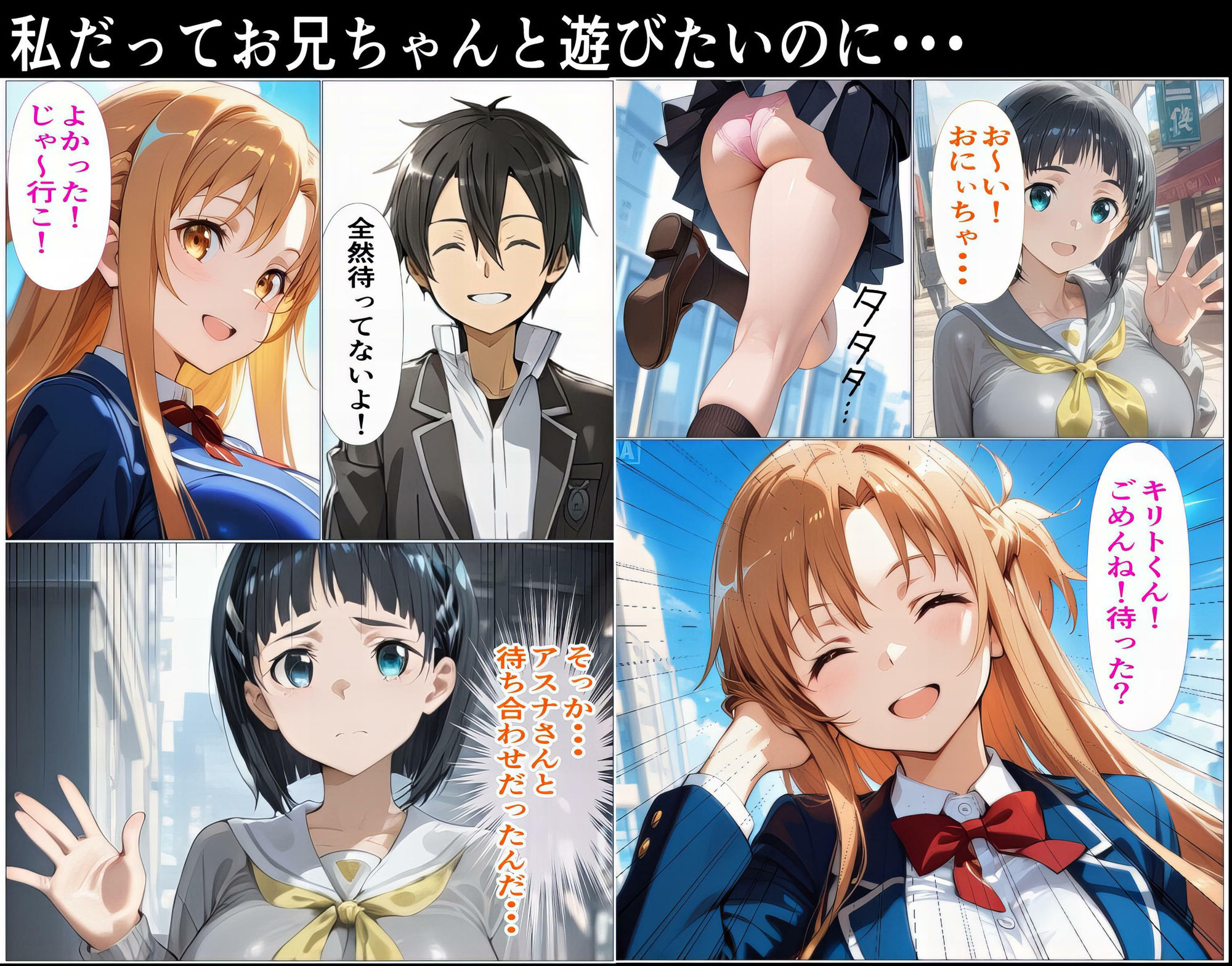 『限定割引』黒の剣士の三角関係〜めちゃくちゃに抱かれたいアスナ・兄のSEXを聞いて発情する直葉〜 画像1