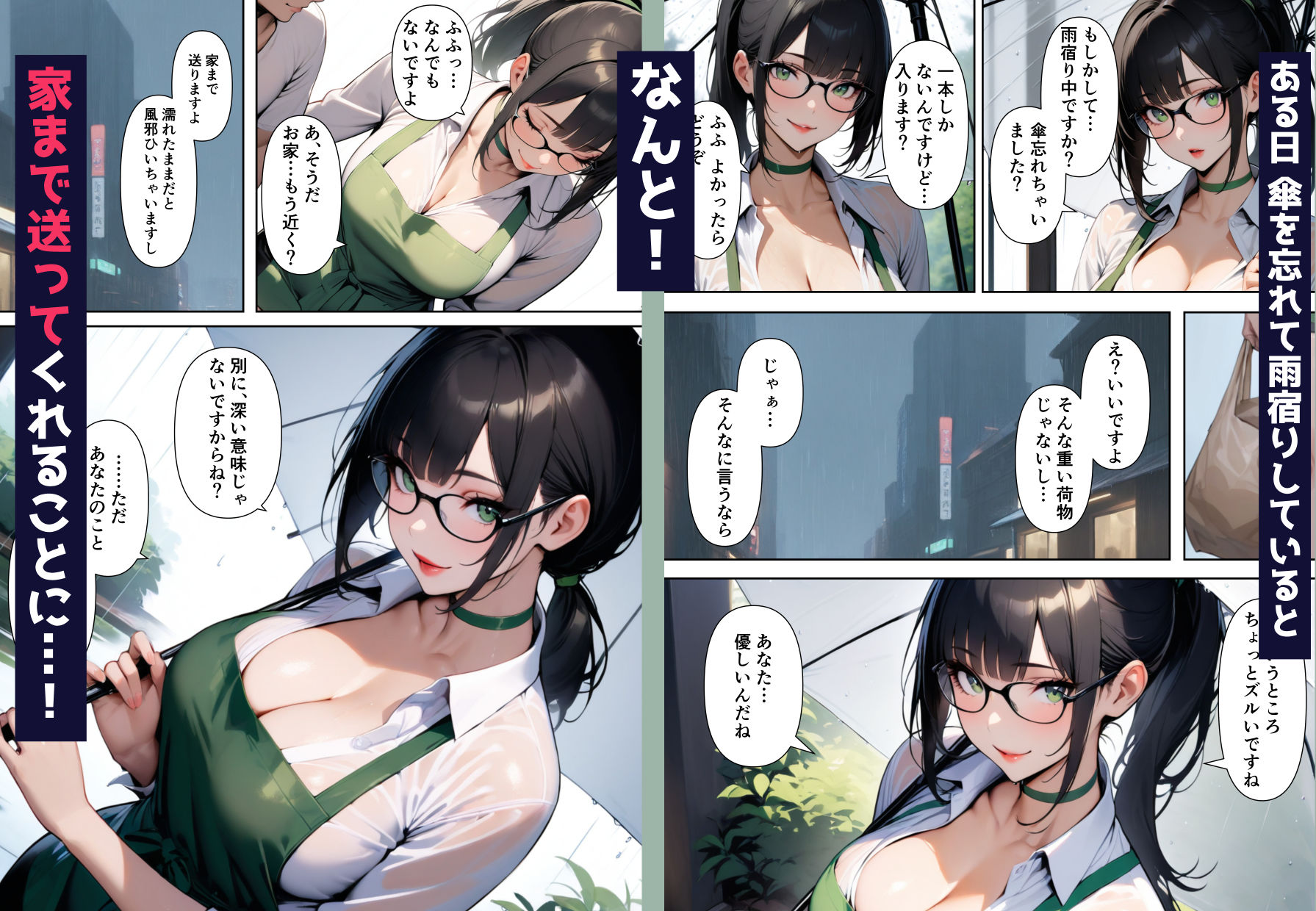 サンプル画像2:カフェのお姉さんが家までついて来てフェラしてくれた上に何度もナカ出しセックスさせてくれた話(藤堂いおり) [d_599629]