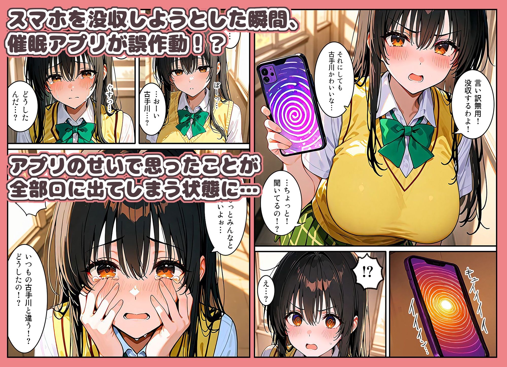 サンプル画像2:催●アプリで本音と欲望が全部口から出ちゃう古手川唯の話(ぱんこ) [d_599659]