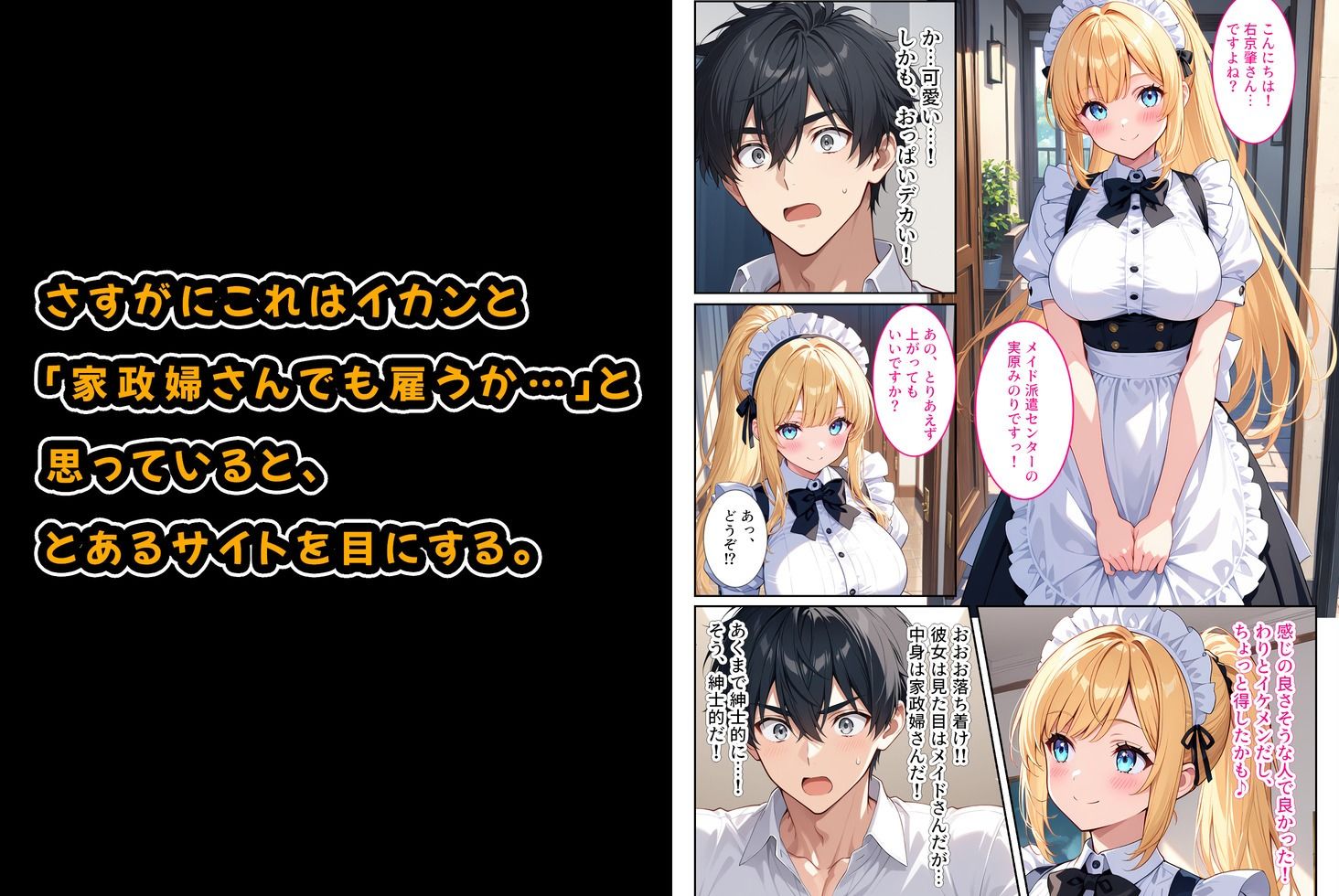 サンプル画像2:家事代行の爆乳メイドが濃厚なご奉仕エッチをしてくれた話(StudioSR（妹･人妻･巨乳推し）) [d_601146]