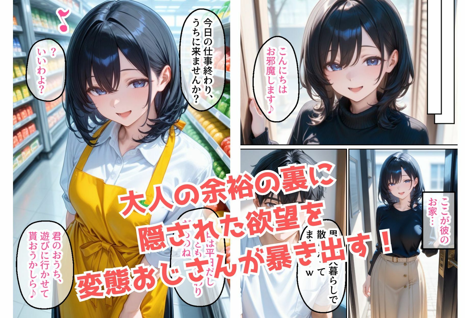 サンプル画像2:バ先のママさんがチン棒に服従した件【全Pセリフあり】(種付け転生マン) [d_601221]