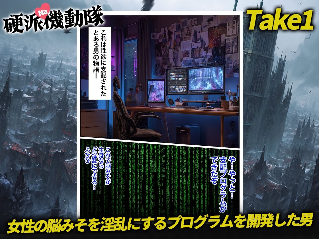 サンプル画像1:硬派な機動隊(下ネタ向上委員会) [d_601724]