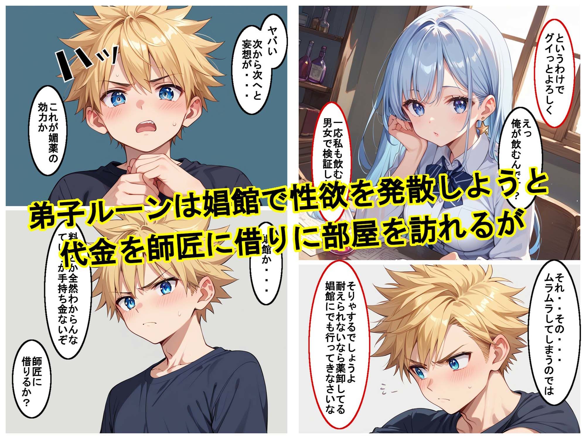 サンプル画像3:錬金術師が開発した媚薬を師匠と弟子で治験する(アトリエアイナーガ) [d_601795]