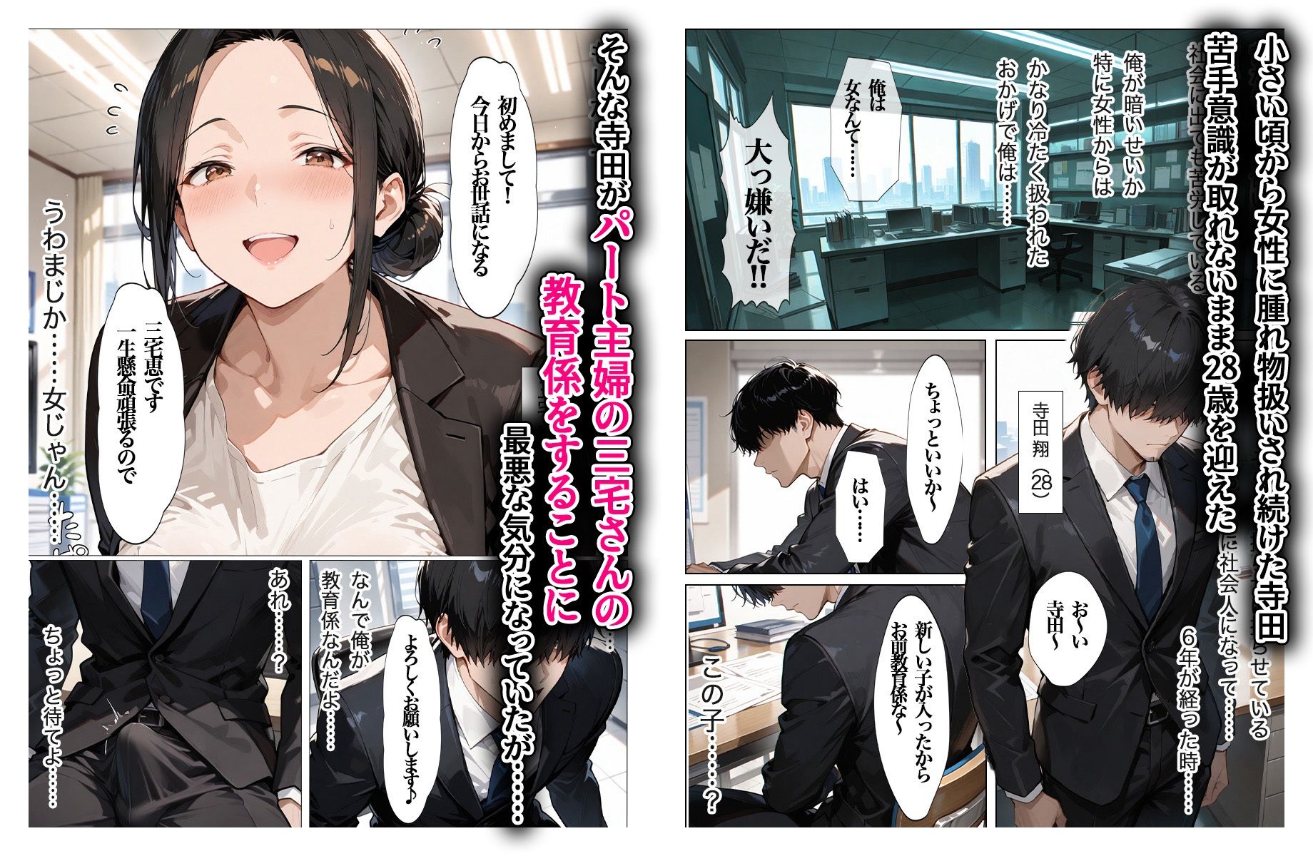 サンプル画像1:むちむちパート主婦の主婦の教育係になりました 女嫌いの俺がむちむちパート主婦の教育係になった結果人妻と知りながら恋をしてしまい、家に連れ込んで(すぷらっしゅまうんてん) [d_601886]