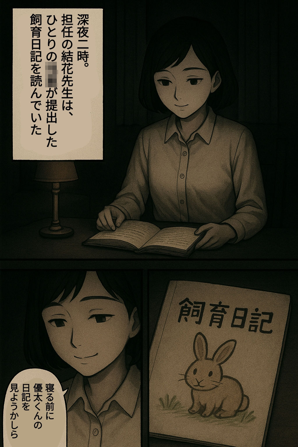 ウサギ小屋おじさん（エロホラー、触手） 画像1