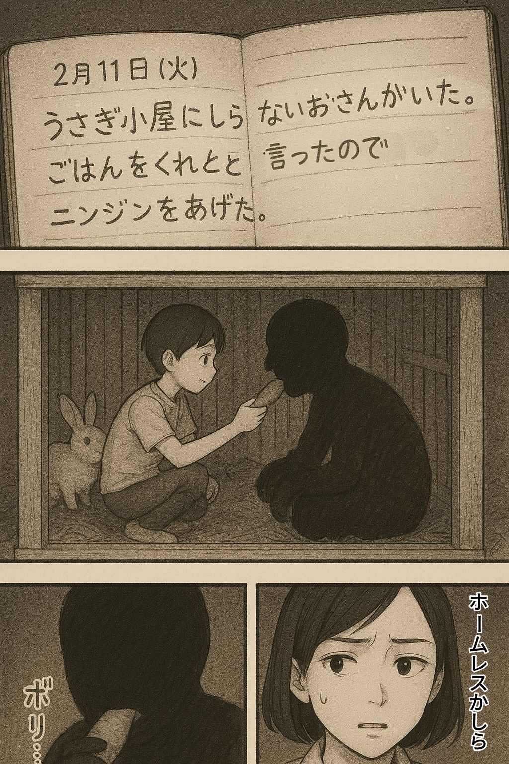 ウサギ小屋おじさん（エロホラー、触手） 画像3