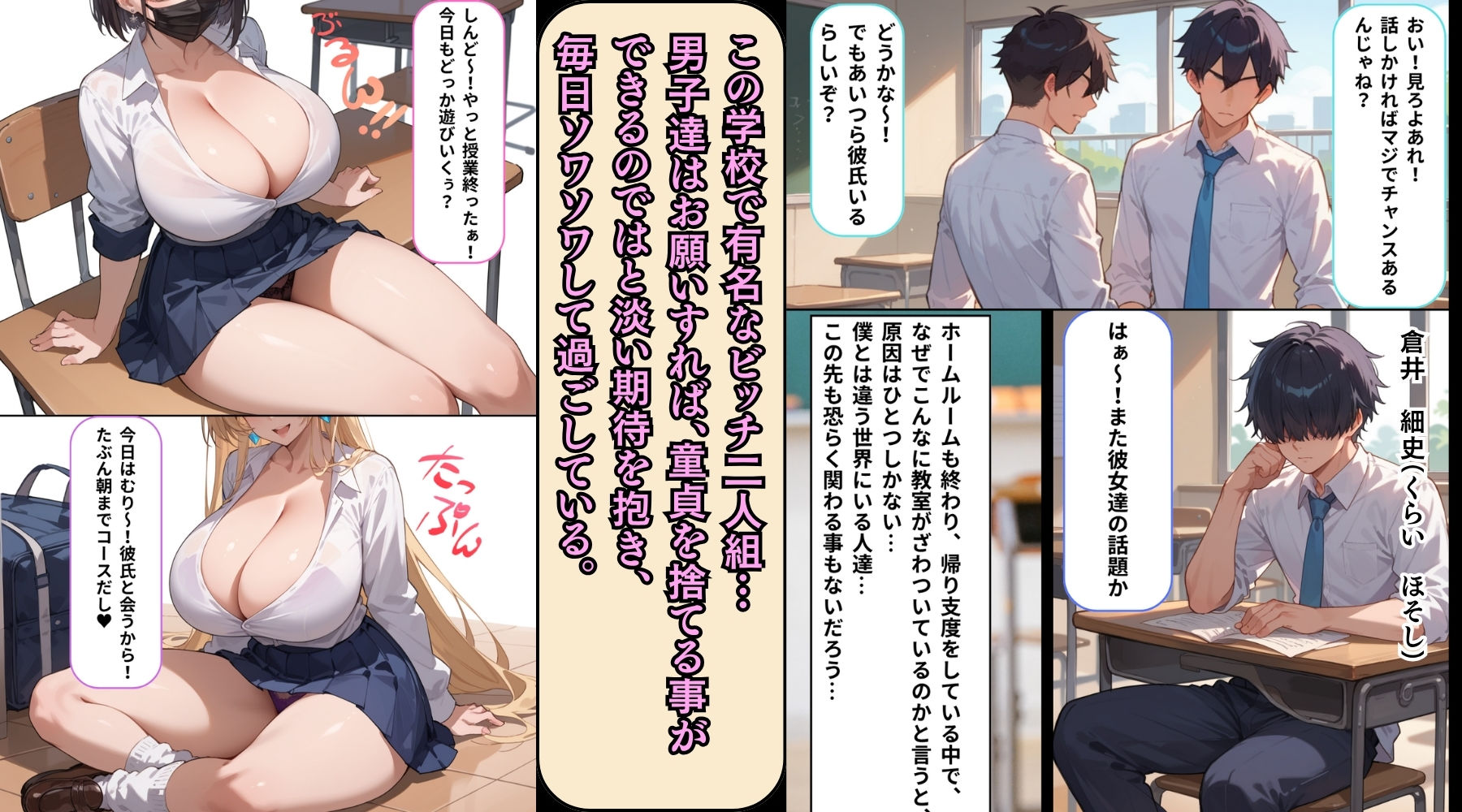 サンプル画像2:女子校生彼氏持ちのビッチ達がボクのチ○コで遊んだ結果  もう僕以外では満足出来なくなった件(くりきんとん) [d_602893]