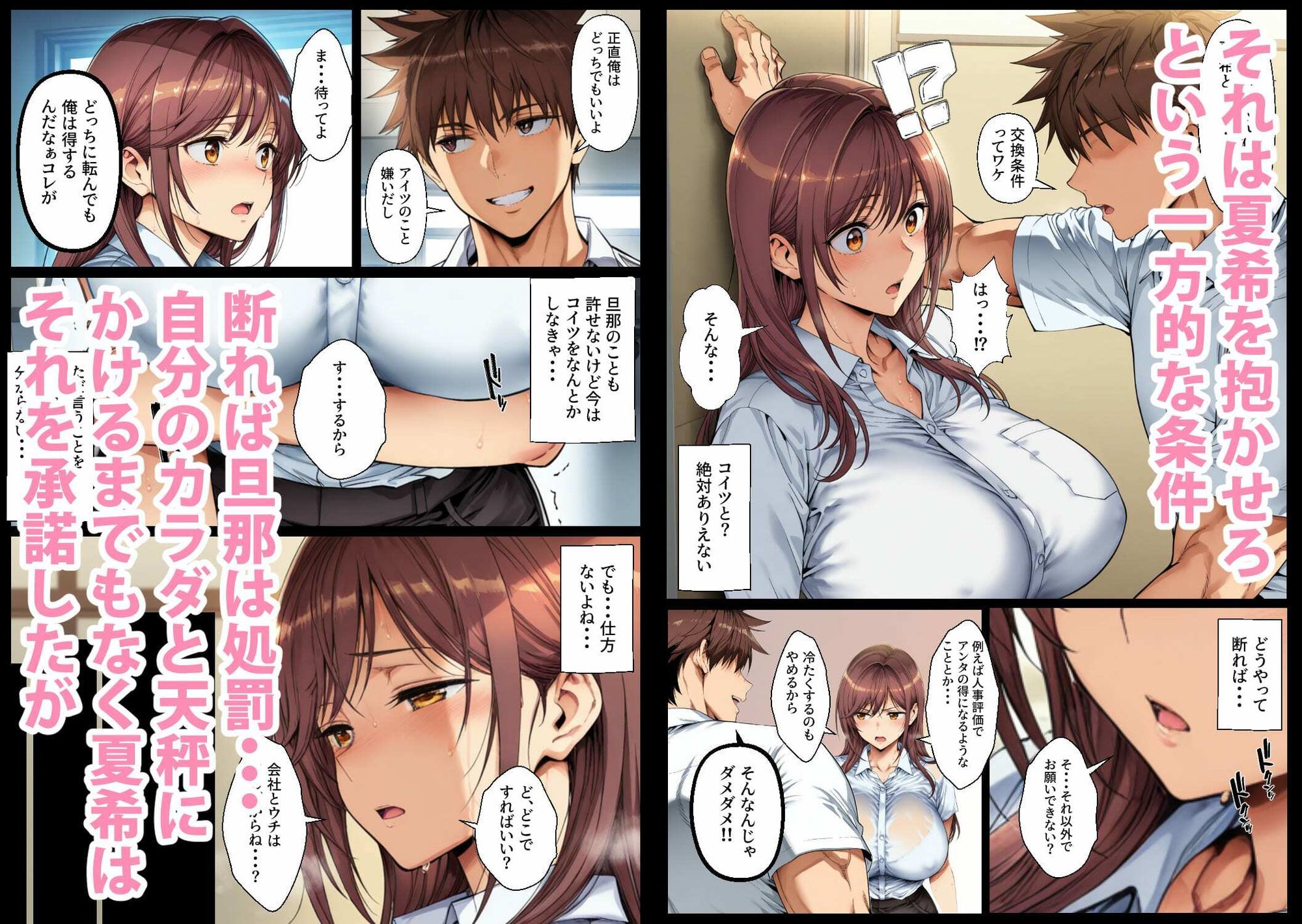 サンプル画像4:旦那の不祥事をもみ消すため下衆同期に抱かれる人妻OL、堕ちる(柑橘堂) [d_604017]