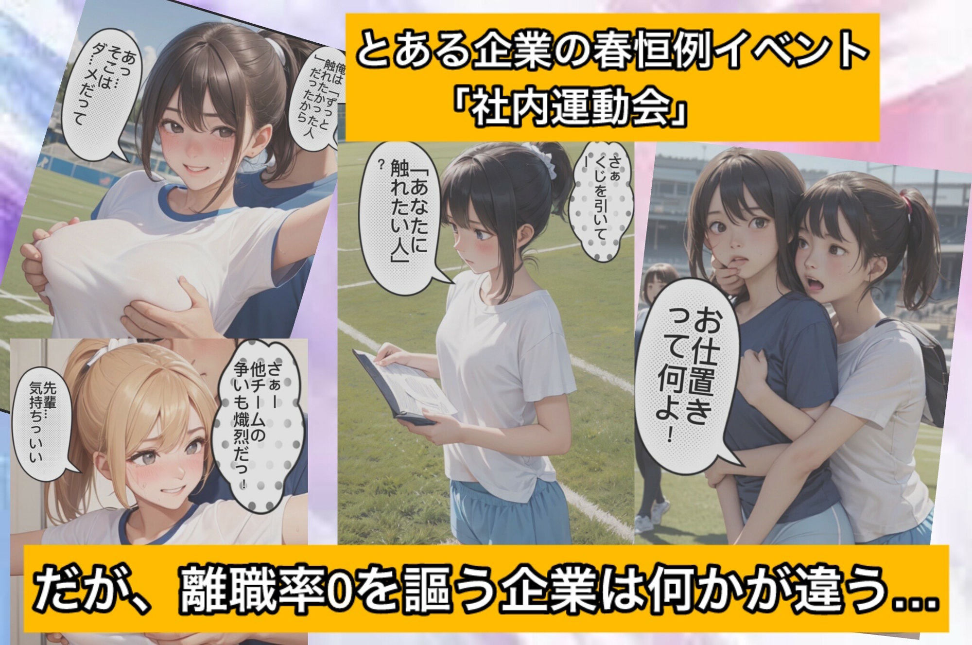 サンプル画像1:羞恥の社内運動会〜勝たないと、犯られる〜(kaz25) [d_604046]