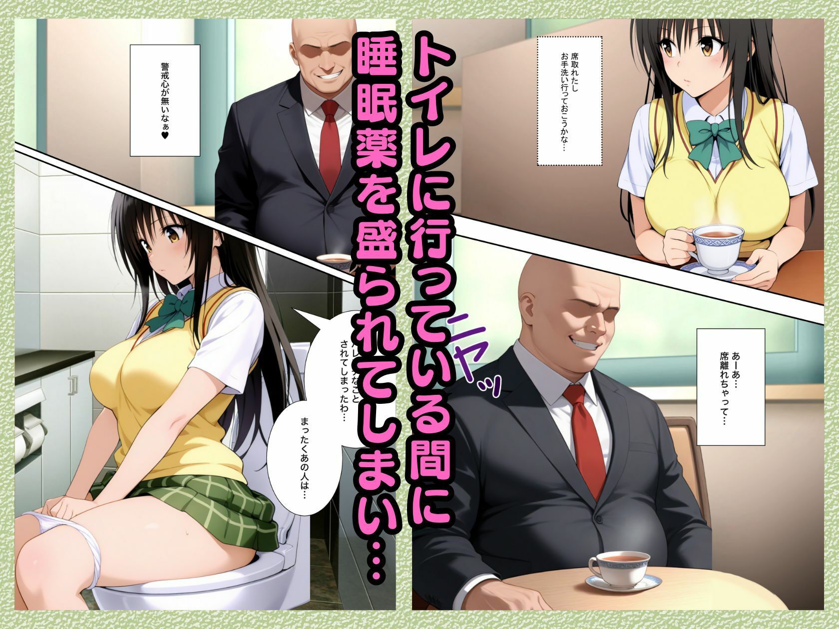 サンプル画像2:監禁拘束された古手川さんがおじさんに調教され快楽堕ち→連続絶頂する話【全64P漫画〜ToL●VEる〜】(変態マジシャン) [d_604807]