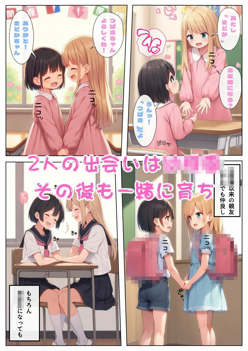 サンプル画像1:幼馴染JKある日友達から恋人へ！レズギャル百合セックスで交互にイキまくり！:本編55P＋おまけ158枚(しっぽ) [d_606694]