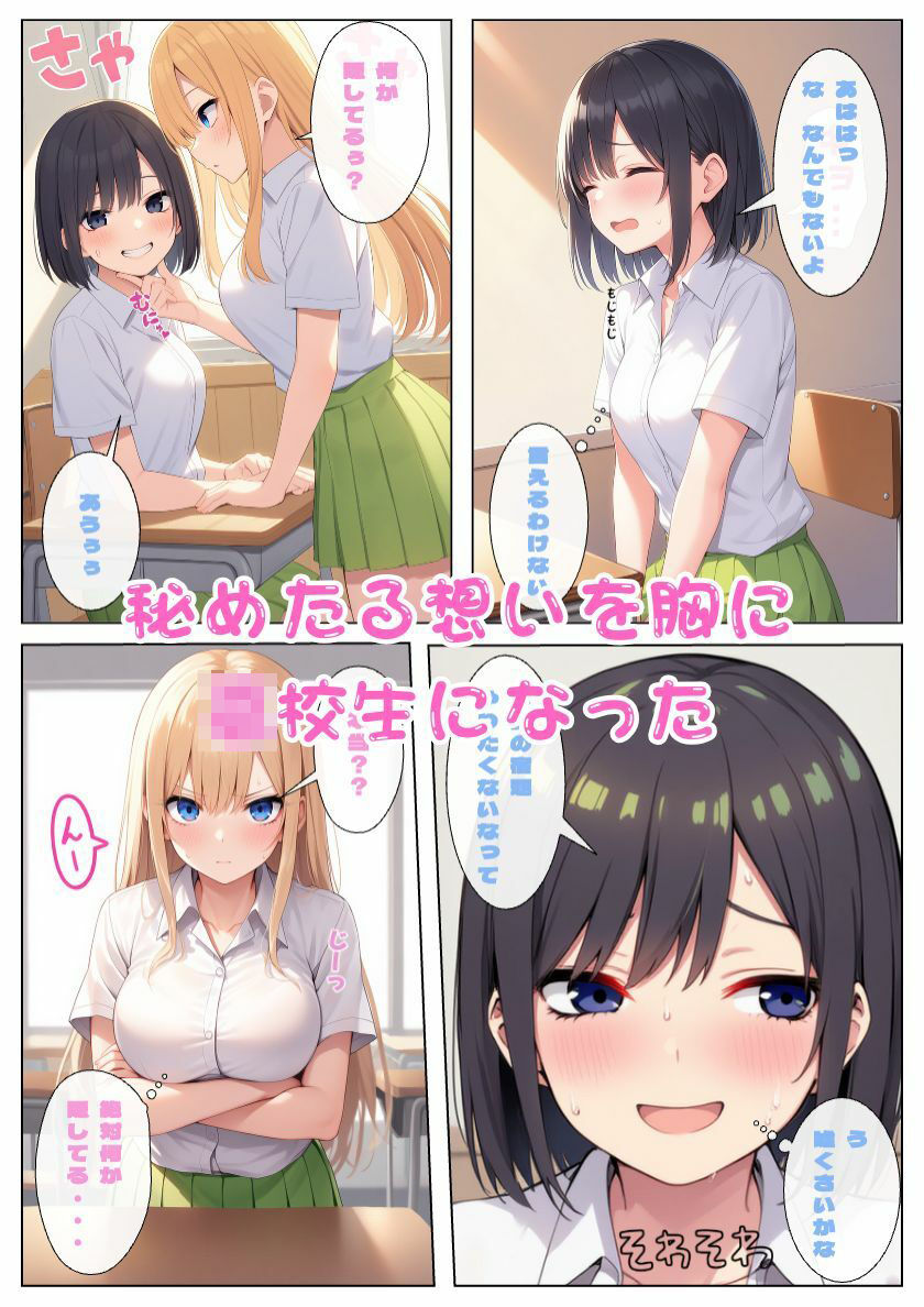 サンプル画像2:幼馴染JKある日友達から恋人へ！レズギャル百合セックスで交互にイキまくり！:本編55P＋おまけ158枚(しっぽ) [d_606694]