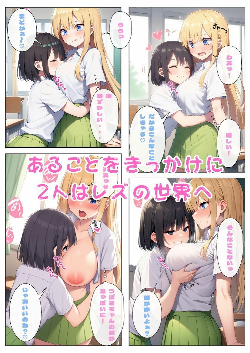 サンプル画像3:幼馴染JKある日友達から恋人へ！レズギャル百合セックスで交互にイキまくり！:本編55P＋おまけ158枚(しっぽ) [d_606694]