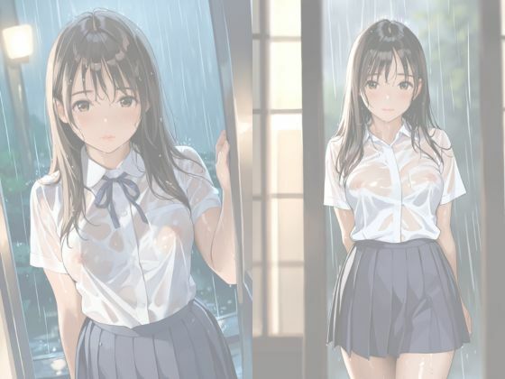 サンプル画像3:びしょ濡れ美女図鑑 ＃2 制服編(ももいろクレヨン) [d_607145]