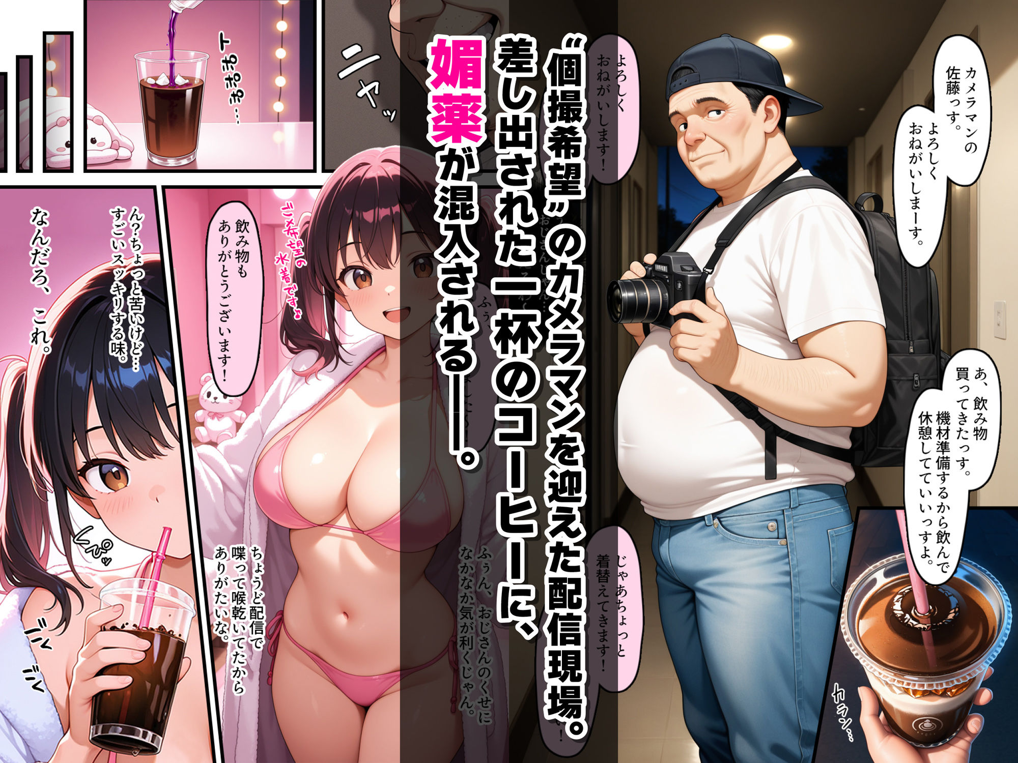 サンプル画像2:【疑似NTRナマ配信】媚薬×催●で中出し晒しプレイ─女子大生コスプレイヤー（20）の限界アクメ(レイヤー孕ませ隊) [d_607701]