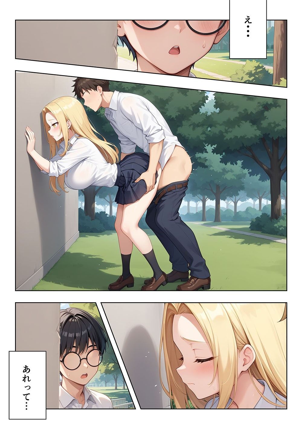 サンプル画像1:メガネ君とギャル娘ちゃん(ココナッツパンチ) [d_608039]