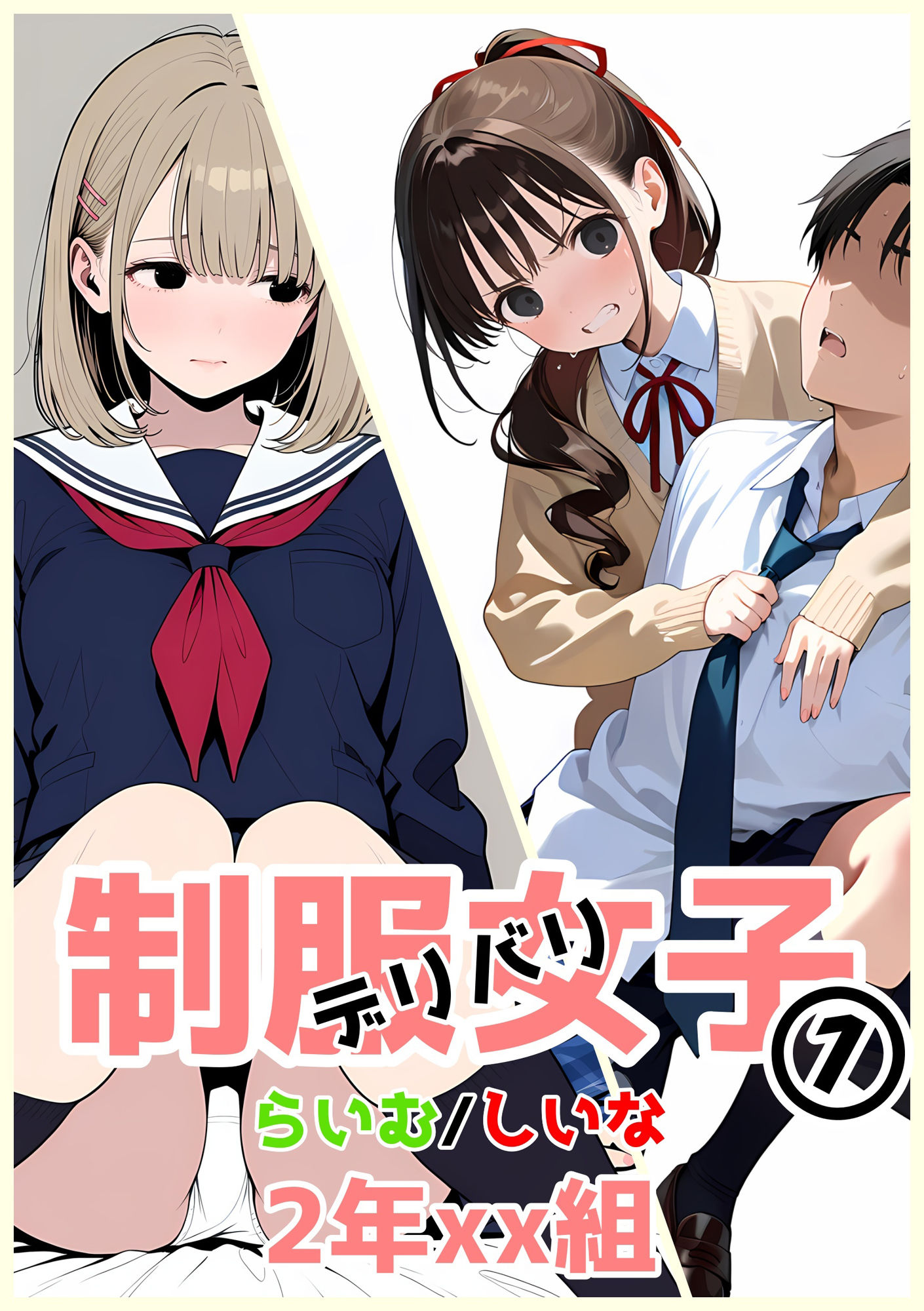サンプル画像1:2年xx組デリバリ制服女子第1巻らいむ・しいな(2年xx組) [d_608359]
