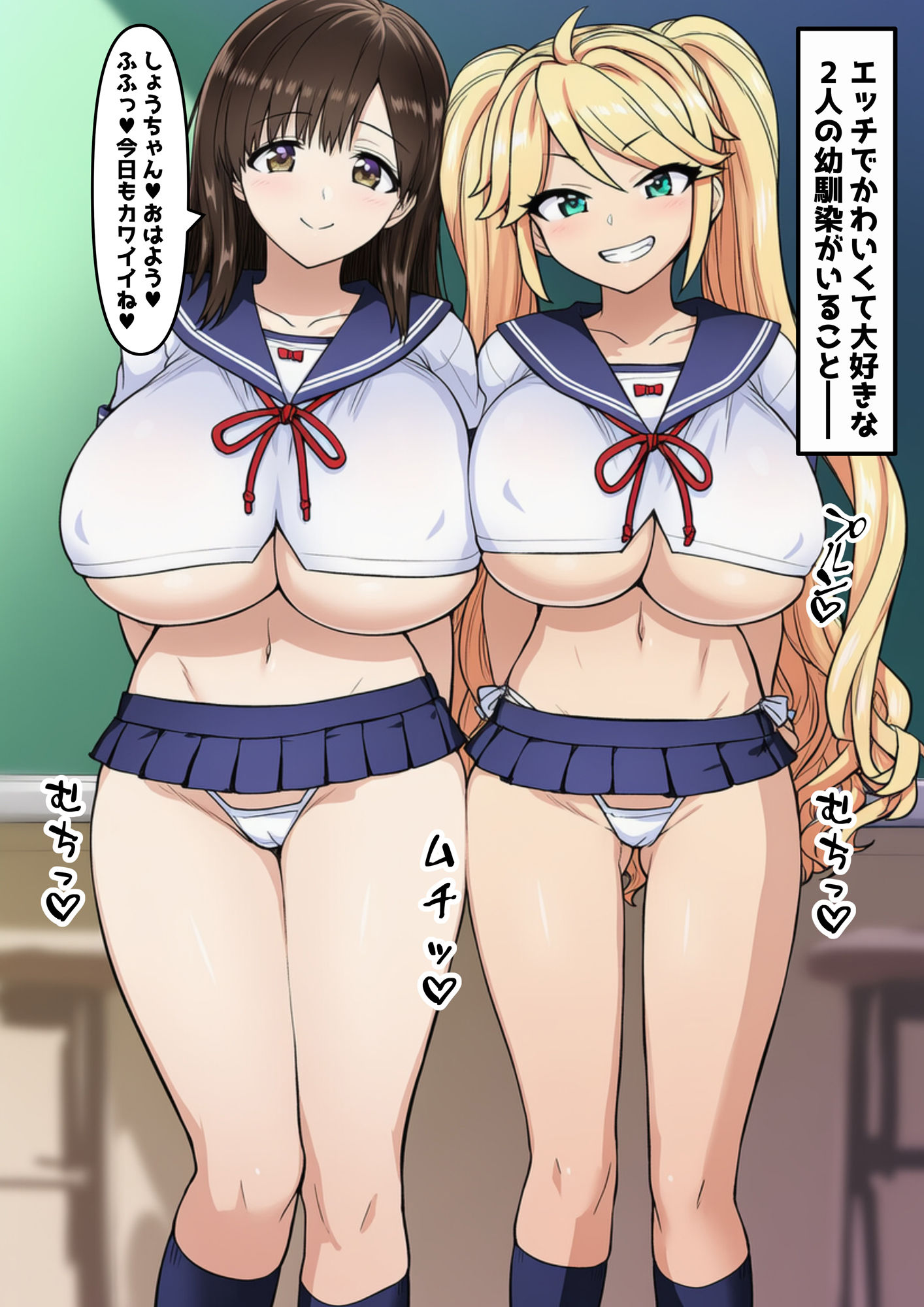 サンプル画像2:僕のママになってくれた大好きな2人の幼馴染がギャル改造されてNTRされる漫画(ママ寝取られ同好会) [d_608563]