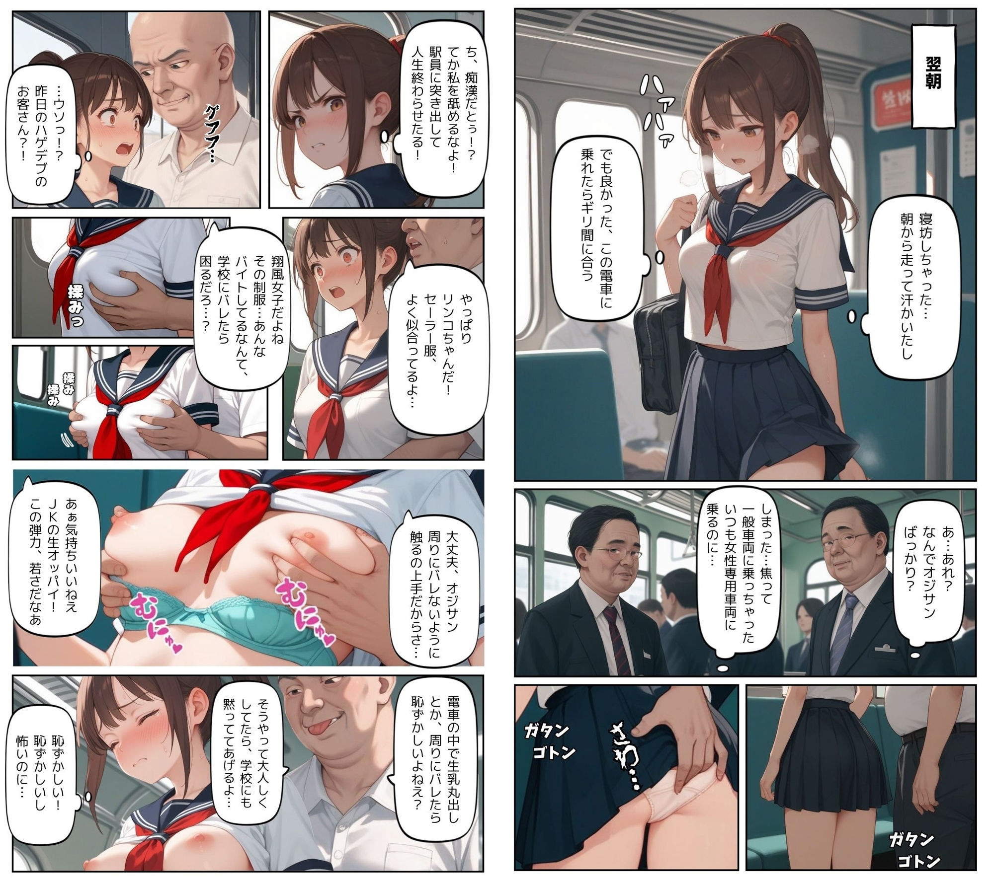 サンプル画像2:ポニテJKバイト堕ち〜ポニテ美少女、快楽に堕ちる！！〜(ジアン八世) [d_610138]