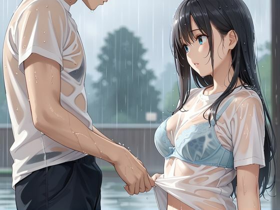 サンプル画像1:びしょ濡れの部下を助けるつもりが…もっと濡らしてあげたお話(ナツピピ) [d_610259]