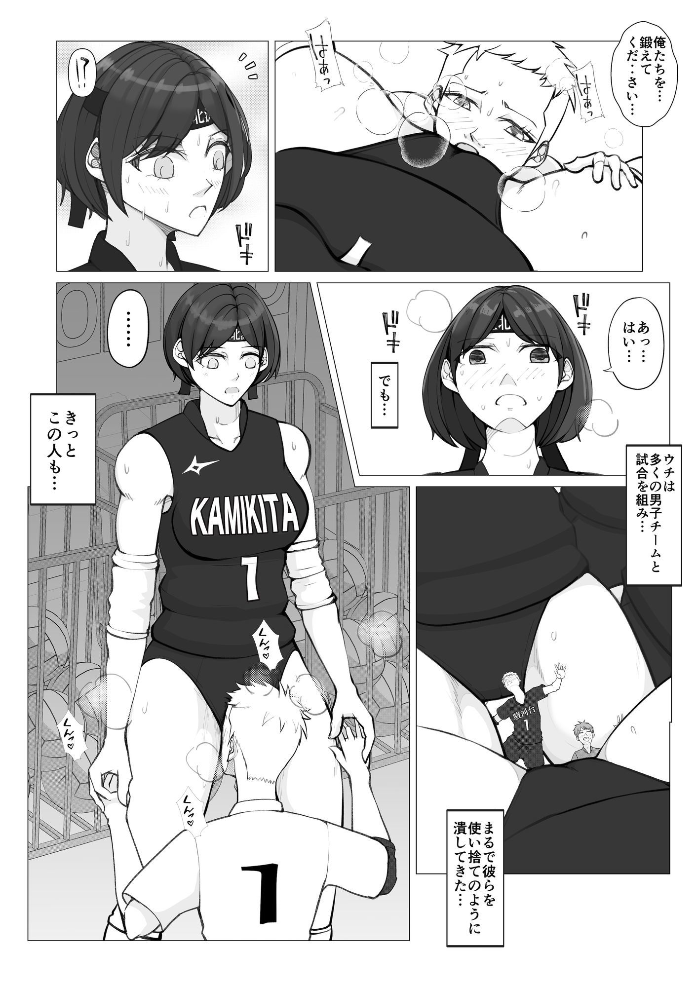 サンプル画像4:女子vs男子1バレーボール(ジュン) [d_611219]