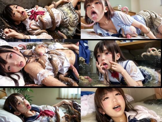 【3DCG】幼馴染の女子校生退魔師がナメクジ妖魔に快楽調教されて寝取られる話 8枚目