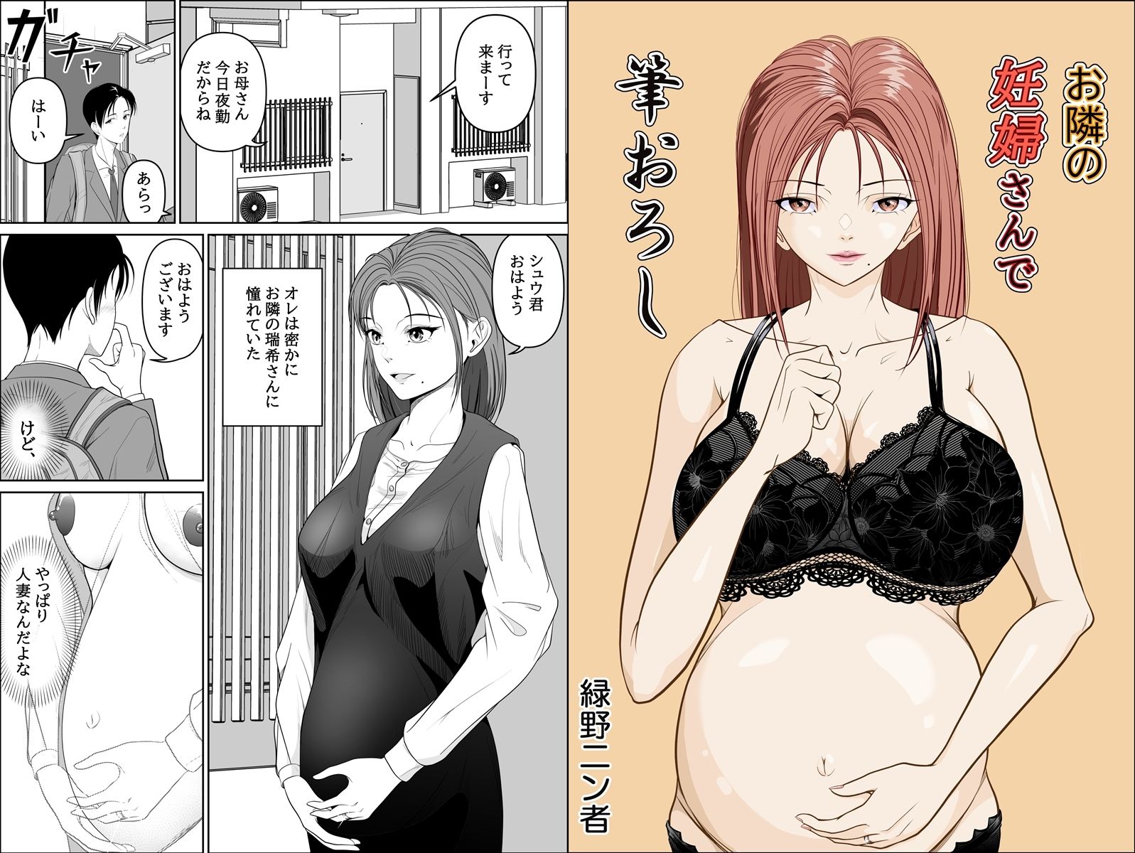 サンプル画像1:お隣の妊婦さんで筆おろし(緑野ニン者) [d_611817]