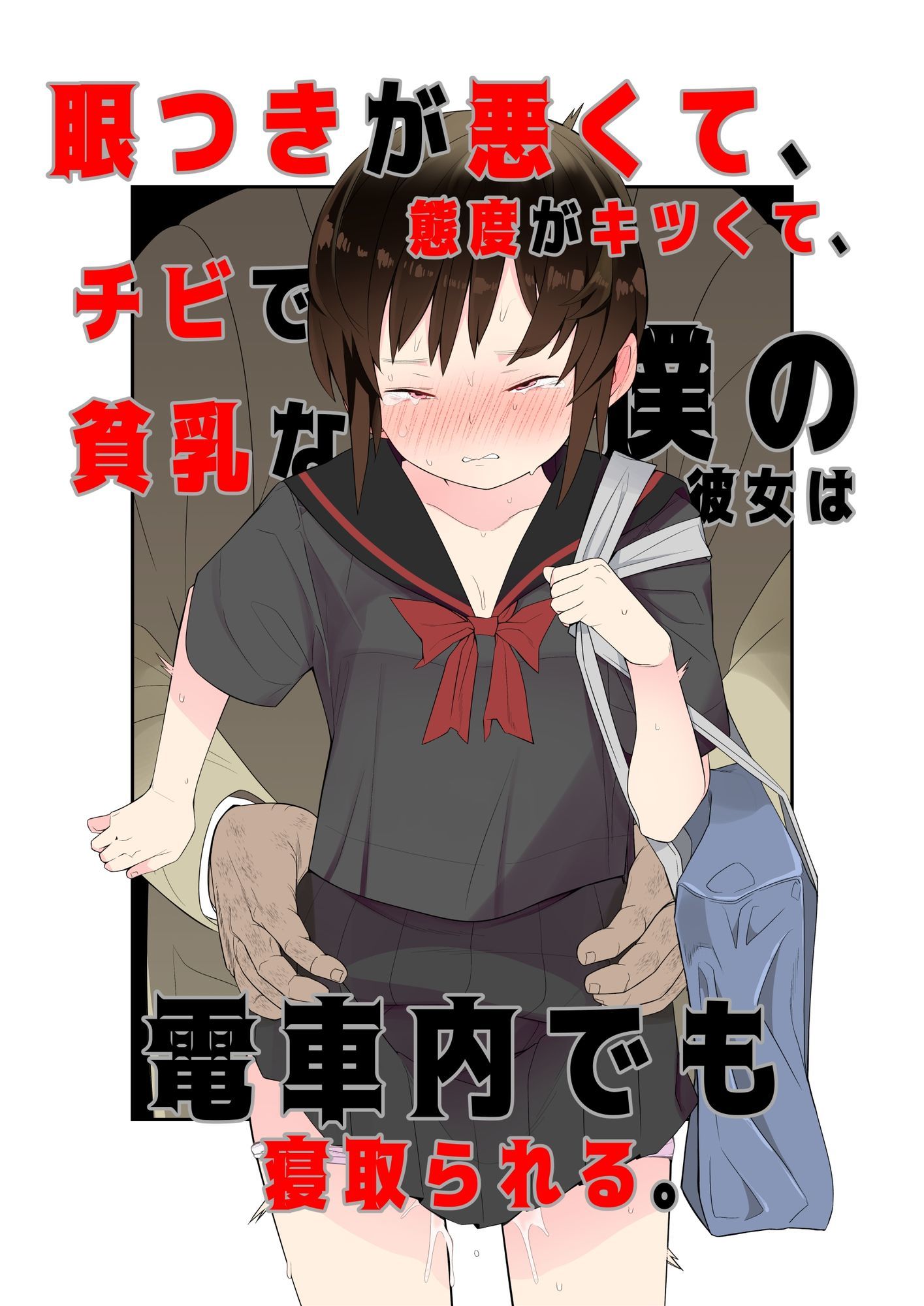 眼つきが悪くて、態度がキツくて、チビで貧乳な僕の彼女は電車内でも寝取られる。_1