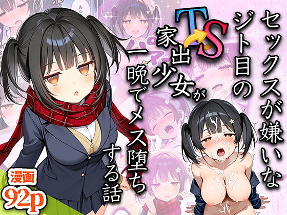 セックスが嫌いなジト目TS家出少女が一晩でメス堕ちする話【悪魔ほろほろ】