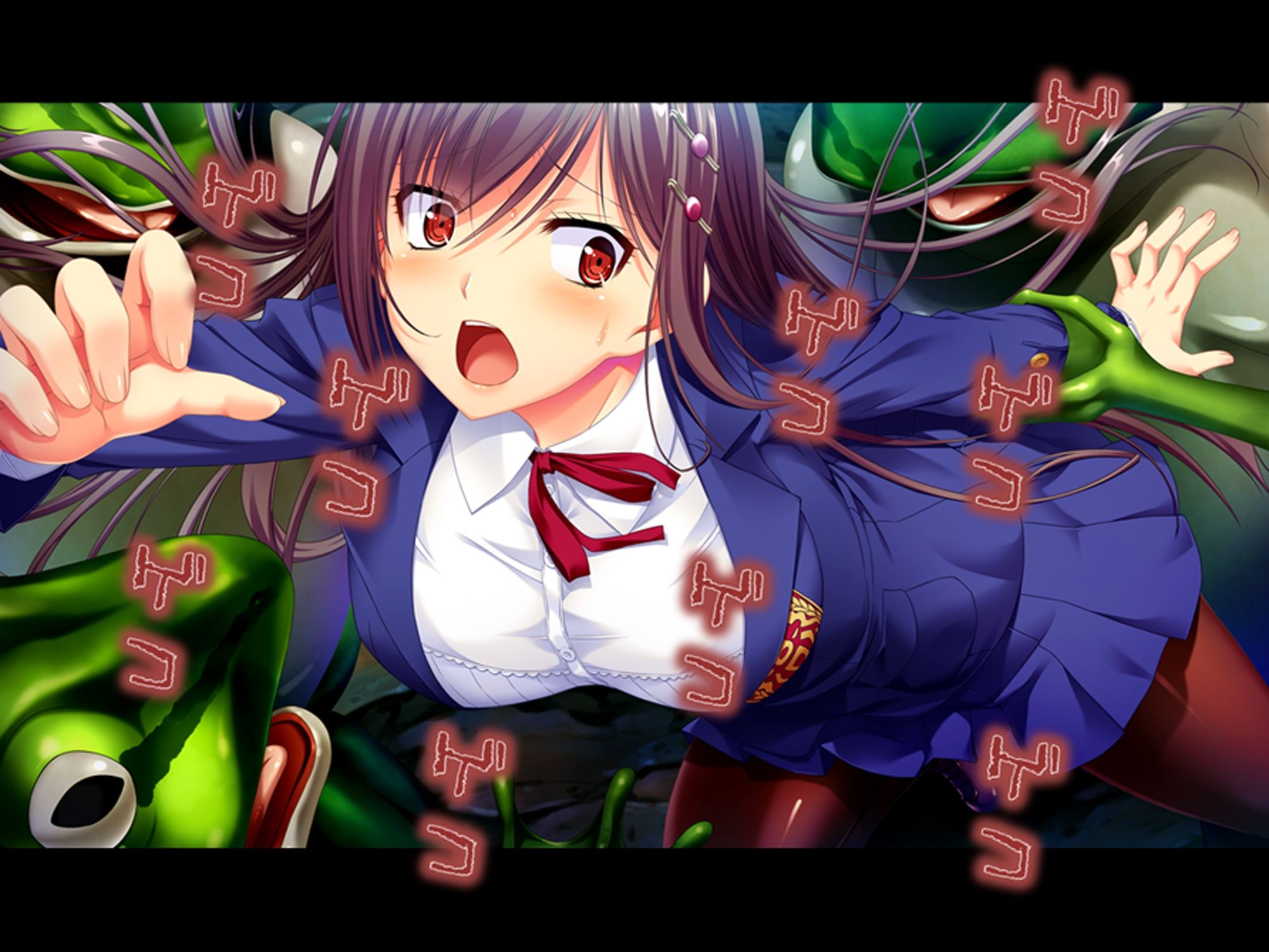 サンプル画像1:巨大生物に絡め取られた少女がネバトロ攻めで快楽堕ち 上巻(アロマコミック) [d_614219]